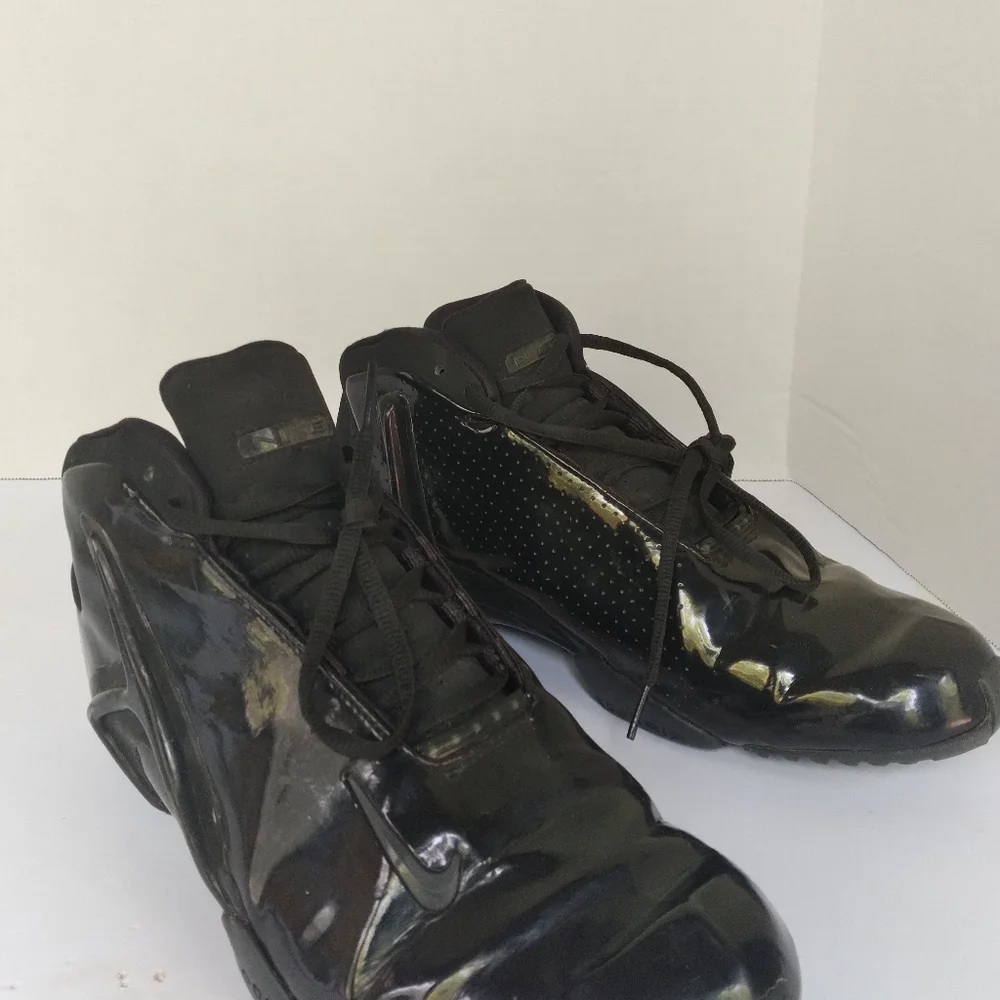 Black Patent Leather Athletic Dance Sneakers‎ Performance Shoes Mid-Top